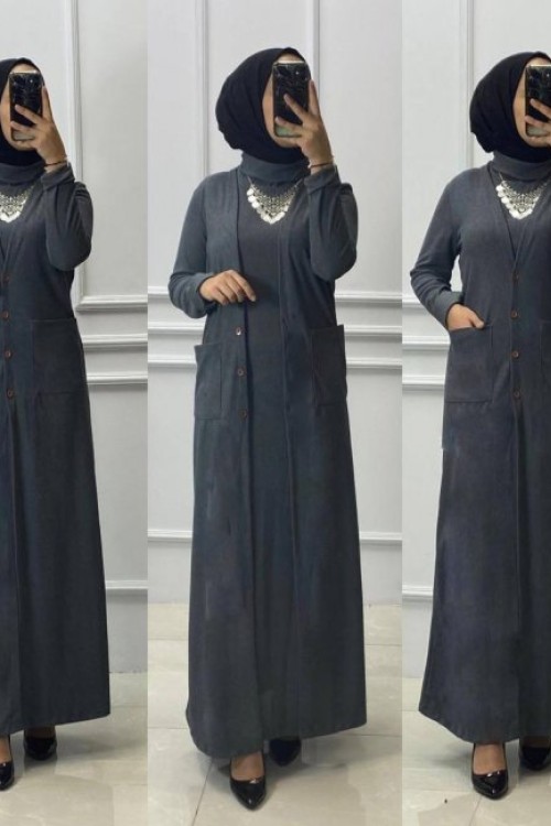 Kibar Takım Elbise Hırka Gri