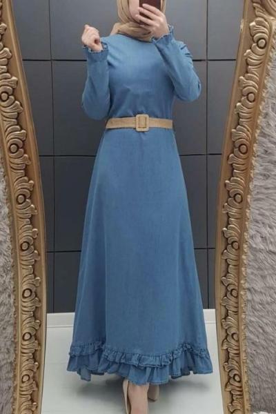 Kot Elbise Açık Mavi