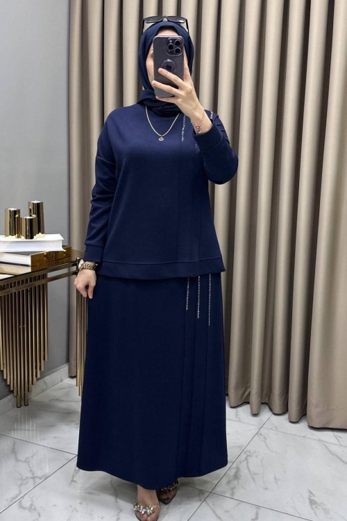 Maya Etekli Takım Lacivert