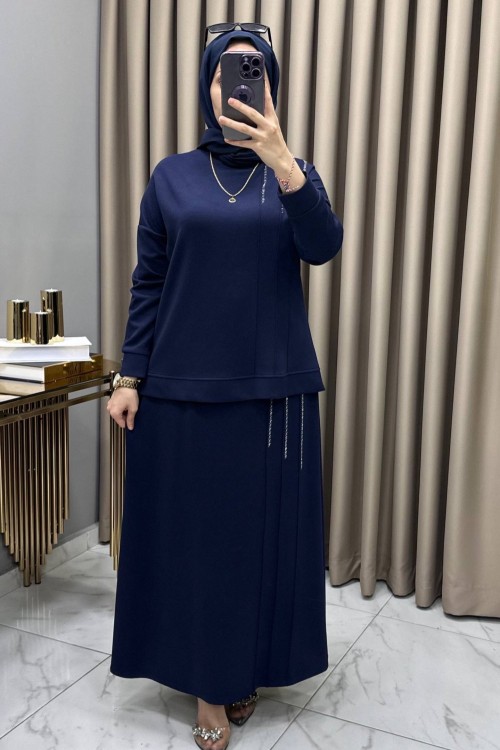 Maya Etekli Takım Lacivert