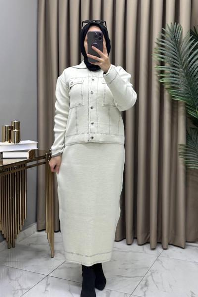 Melis Triko Etekli Takım Taş