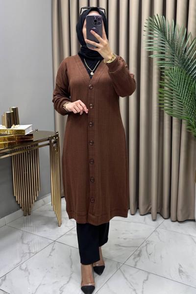 Meril Hırka Kap Kahve