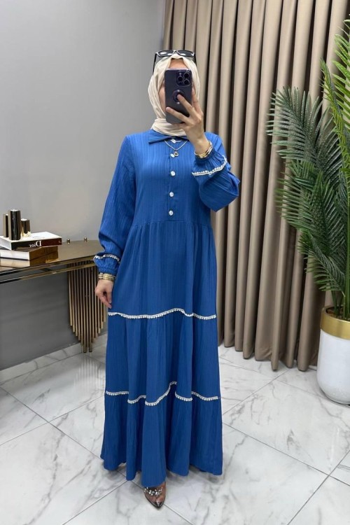 Nehir Elbise İndigo