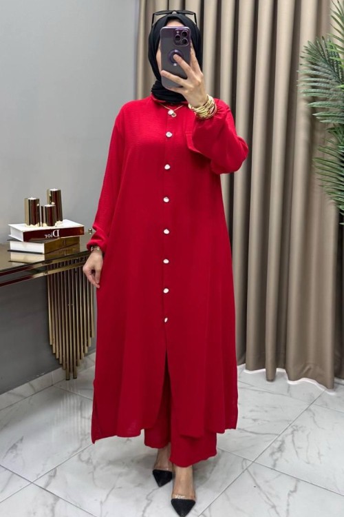 Neslişah Takım Kırmızı