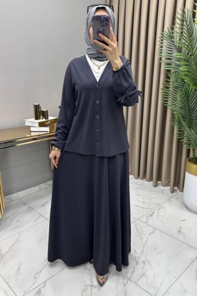 Öykü Etekli Takım Füme