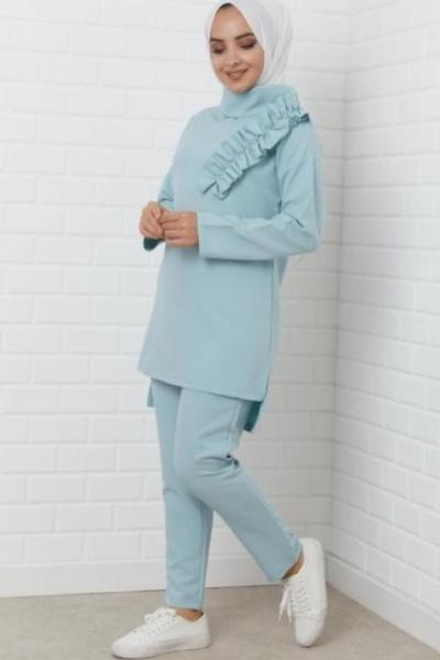 Pantolonlu İkili Takım Mint - Şık