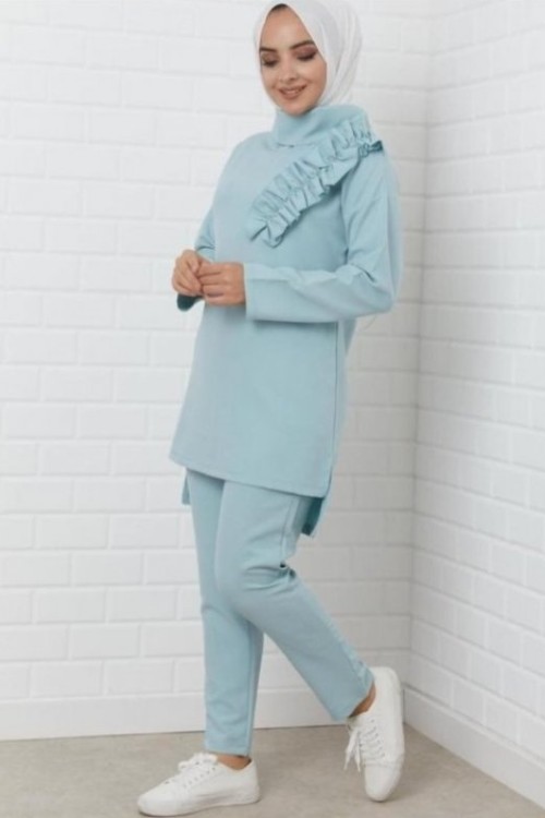 Pantolonlu İkili Takım Mint - Şık