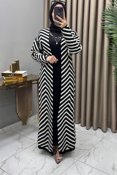 Sevde Hırka Kap Elbise Takım Siyah