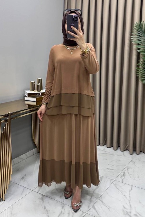 Şifonlu Takım Kahve