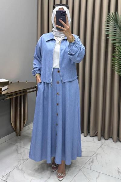 Tanem Kot Takım Açık Mavi