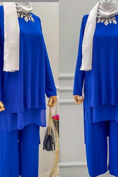 Tilda Takım -Saks mavi