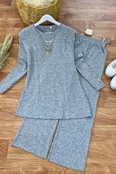 Triko Pantolon Tunik Takım Gri yeni