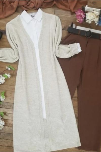 Triko Uzun Hırka-Taş