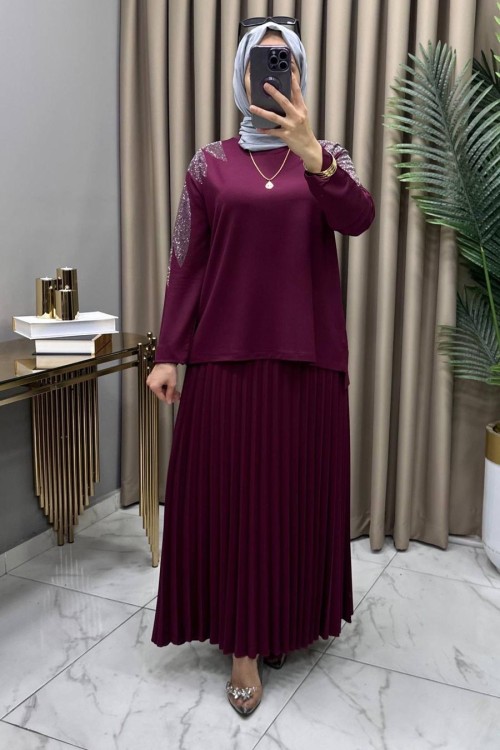 Yase Etekli Takım Fuşya