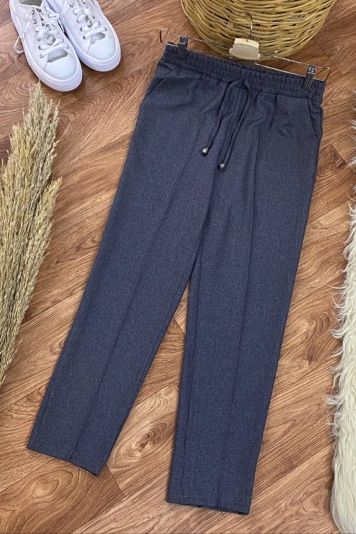 Yunefek pantolon dar paça-Gri