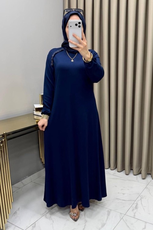 Yüsra Elbise Lacivert