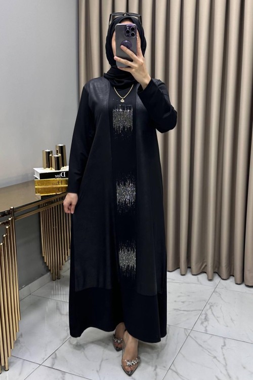 Zuhal Abiye Elbise Siyah
