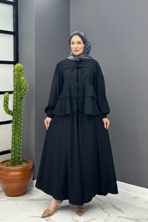 Bedia Etekli Takım - Siyah