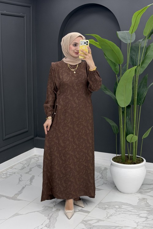 Belinay Elbise - Kahve