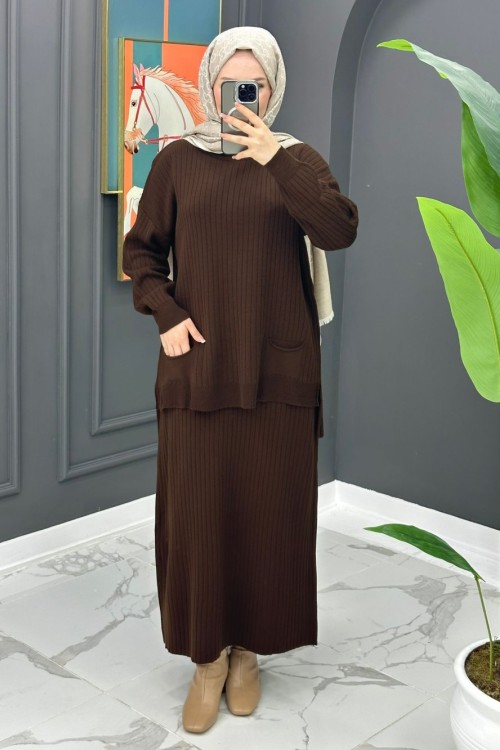 Benay Etekli Takım- Kahve