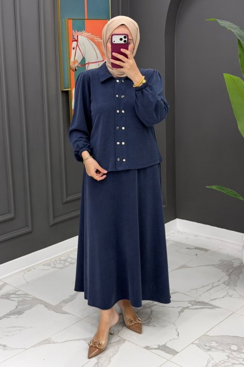 Bergüzar Etekli Takım - Lacivert