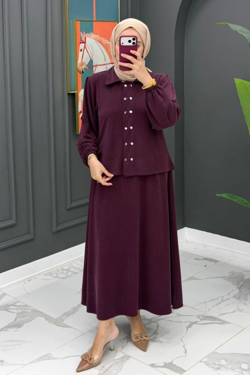 Bergüzar Etekli Takım - Mürdüm