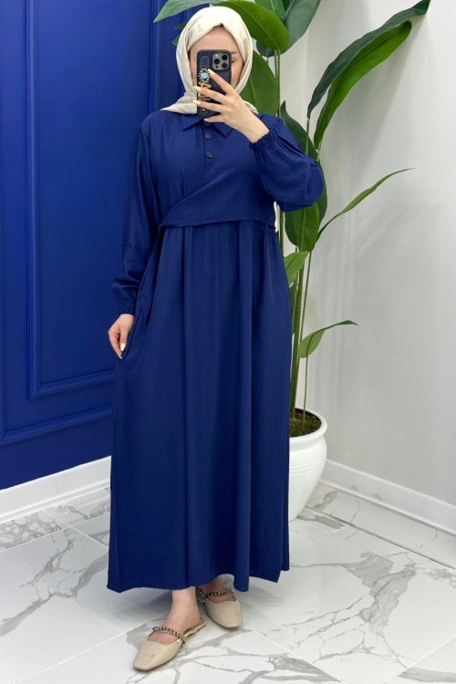Beyza Elbise - İndigo