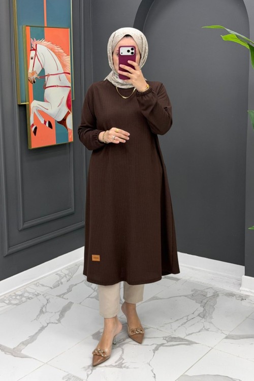 Billur Tunik - Kahve