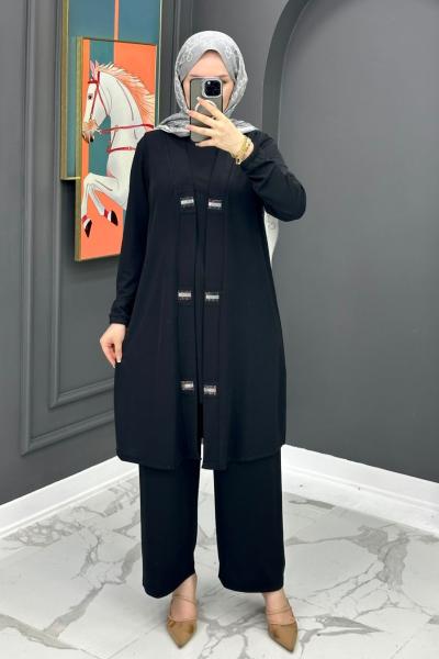 Çınar Üçlü Takım - Siyah