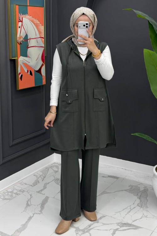 Deniz Yelekli Takım - Yeşil