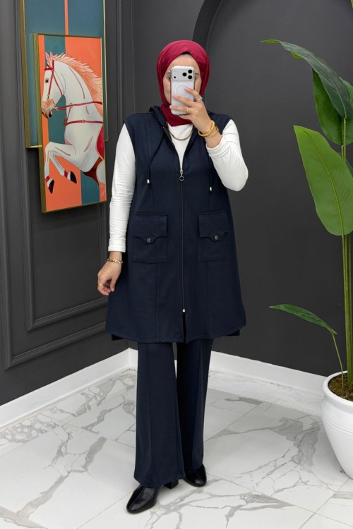 Deniz Yelekli Takım - Gri