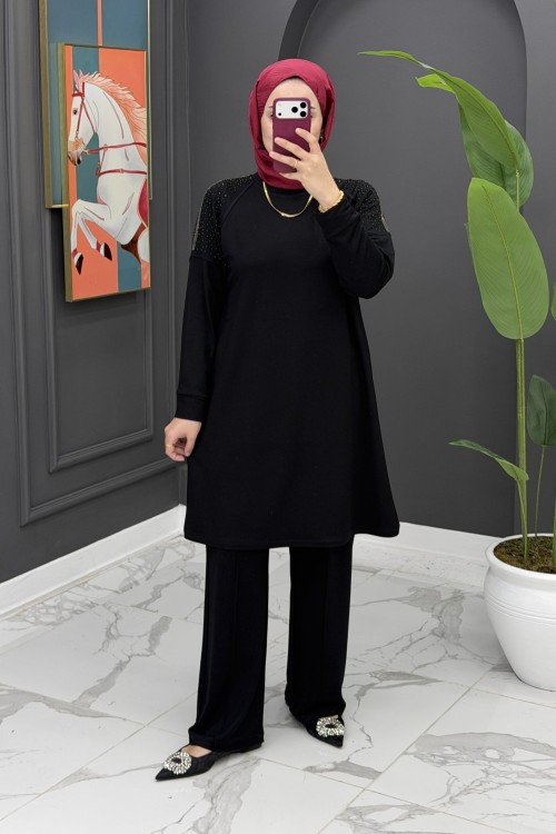 Derin pantolonlu takım