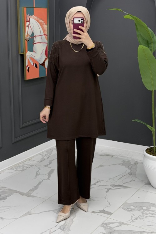 Derin pantolonlu takım