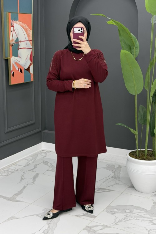 Derin pantolonlu takım