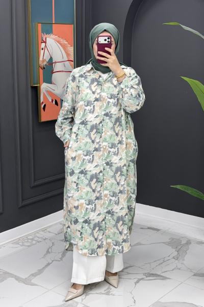 Dicle Uzun Tunik - Yeşil