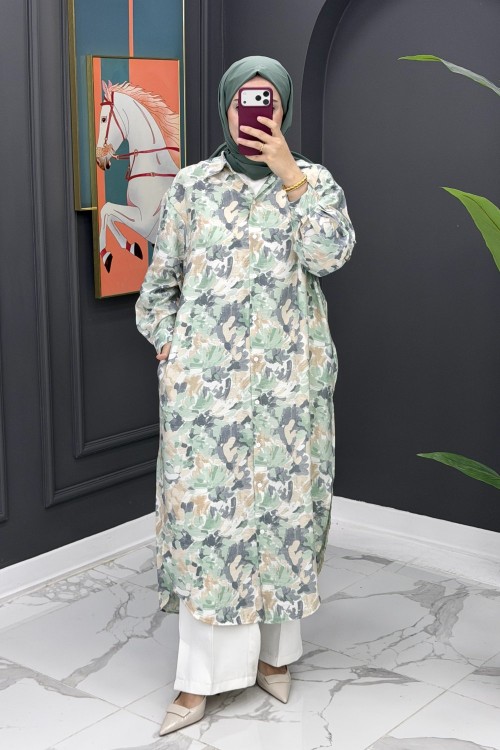 Dicle Uzun Tunik - Yeşil