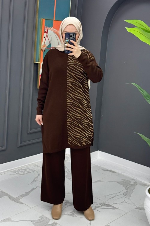 Dilvin Triko Takım - Kahve