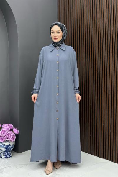 Duru Ferace Elbise - Gri