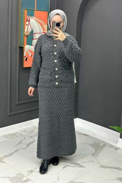 Elsa Triko Etekli Takım - Gri