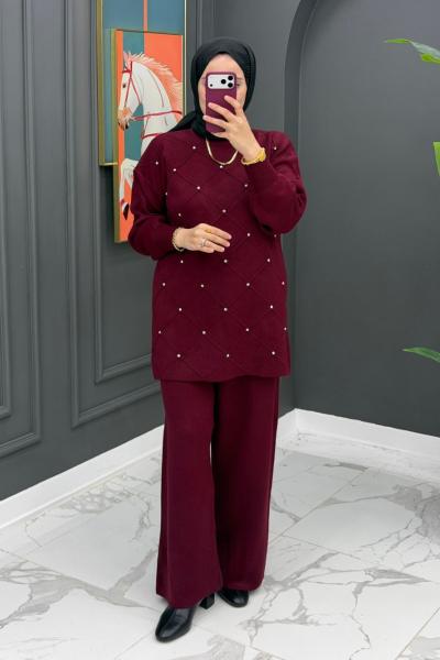 Elvin Triko Takım - Bordo