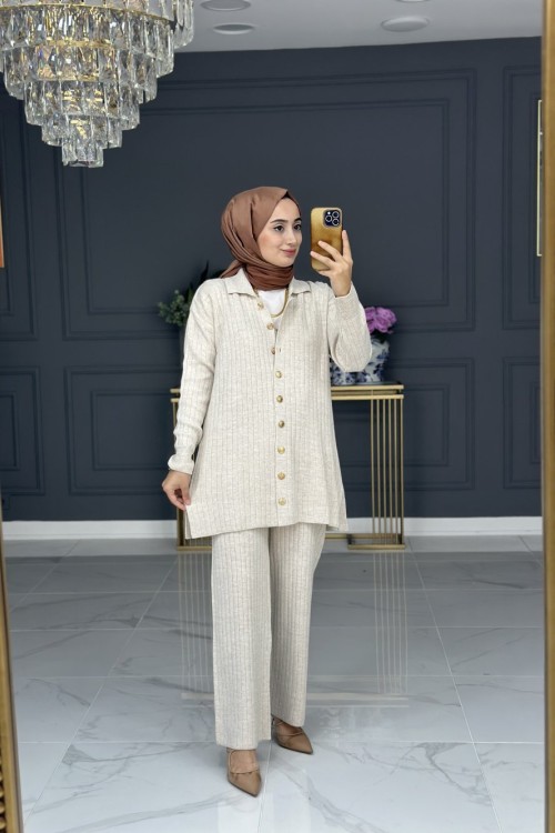 ervin triko takım  -  bej