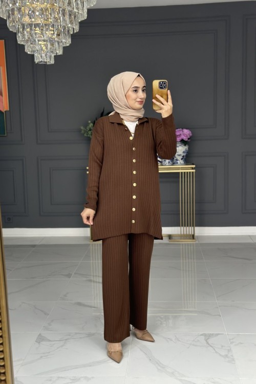 ervin triko takım  -   kahve