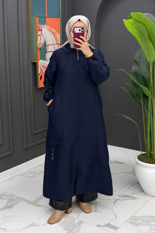 Ezel Uzun Kap - Lacivert