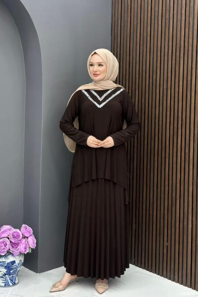 Firuze Etekli Takım - Kahve