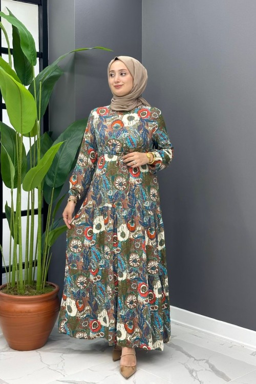 Gökçe Yazlık Elbise- Camel