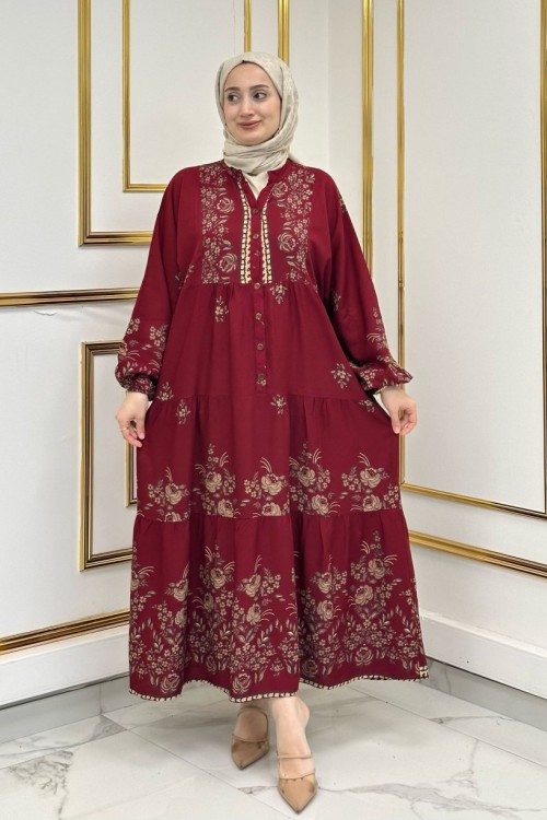 Hilay Elbise - Bordo