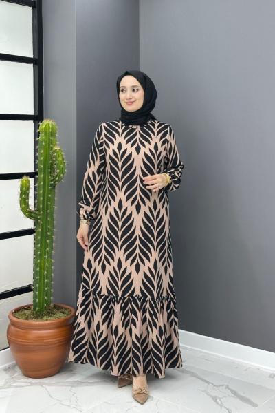 Işık Elbise - Camel