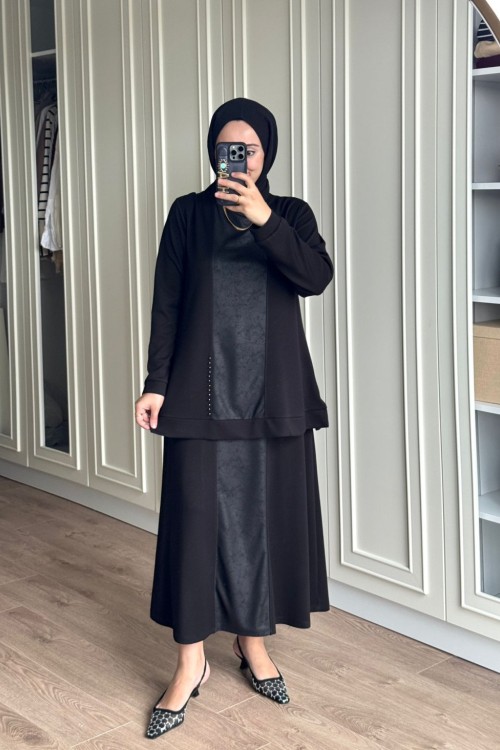 Işılay Etekli Takım - Siyah