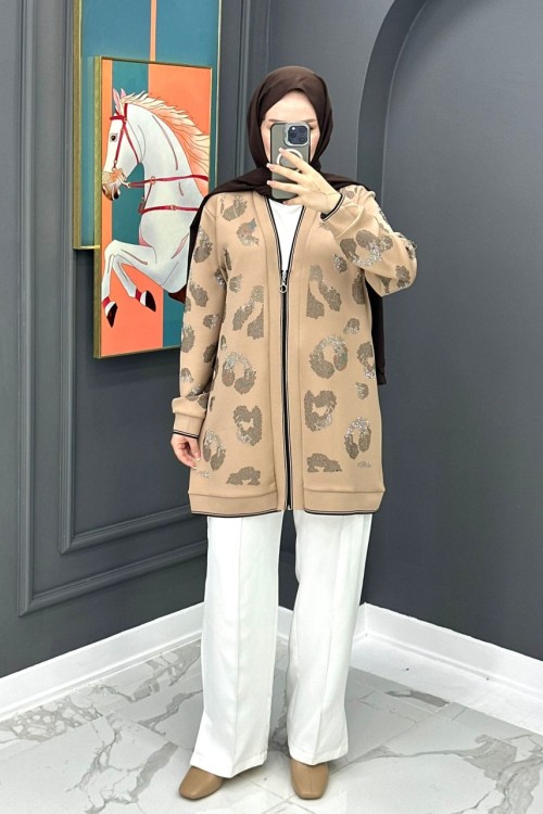 Işıltılı Hırka - Vizon