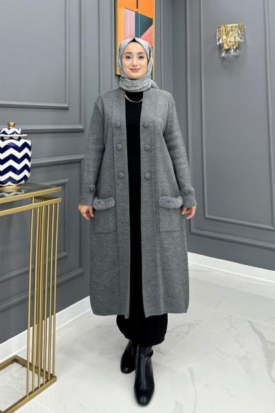 Kıymet Hırka - Gri